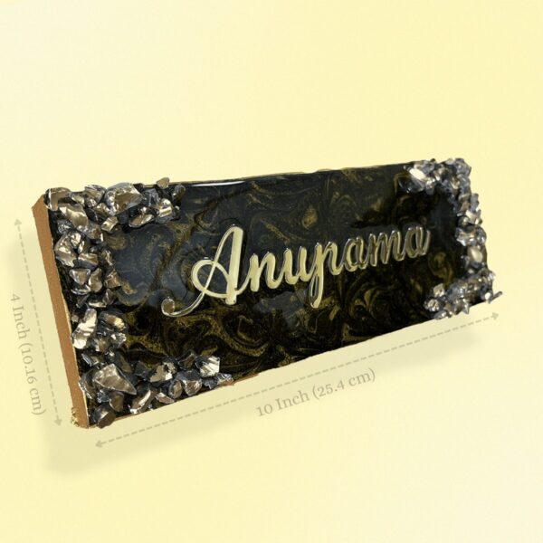 Metallic Golden and Black Blend House Nameplate3