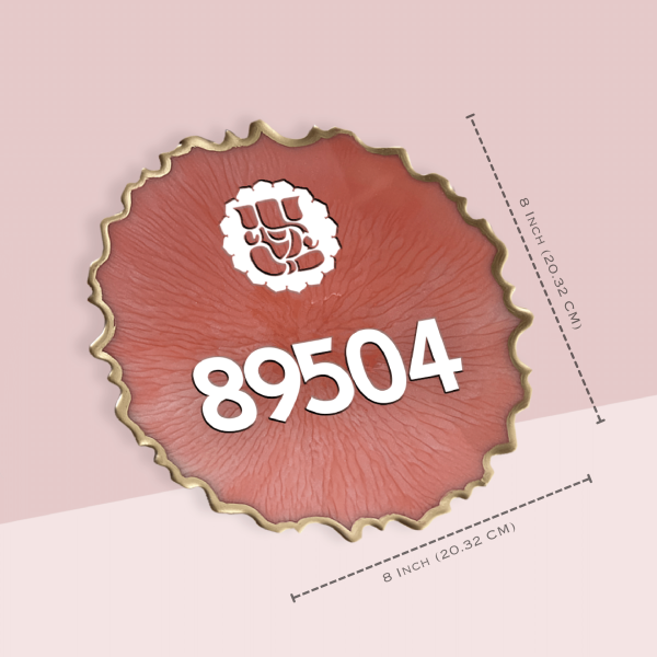 Resin nameplate Metallic Pink House Numberplate Pink Pearl Nameplate premium nameplate Epoxy nameplate Durable Nameplate Waterproof Nameplate Premium Nameplate Trendy Nameplate Decorative Nameplate
