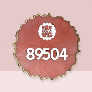 Metallic Pink and Pearl Blend Resin House Numberplate