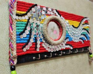 Mirror mosaic Rainbow Key Holder 1