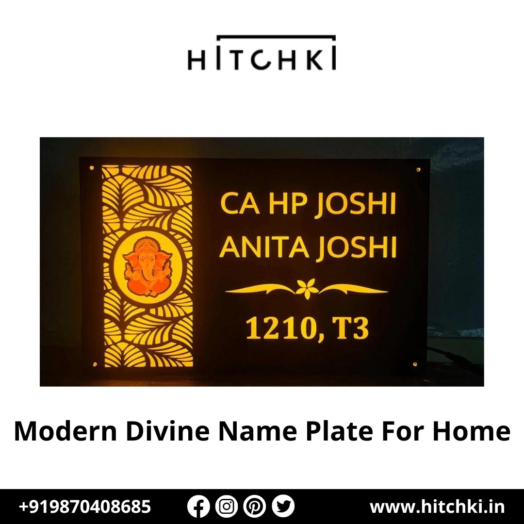 Modern Divine Name Plates A Touch of Spirituality and Elegance