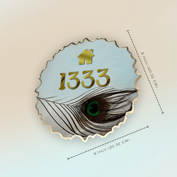 Resin nameplate Blue House Numberplate Morpankh Nameplate Peacock Feather Nameplate premium nameplate Epoxy nameplate Durable Nameplate Waterproof Nameplate Premium Nameplate Trendy Nameplate Decorative Nameplate