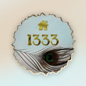 Mor Pankh Casted Resin House Numberplate