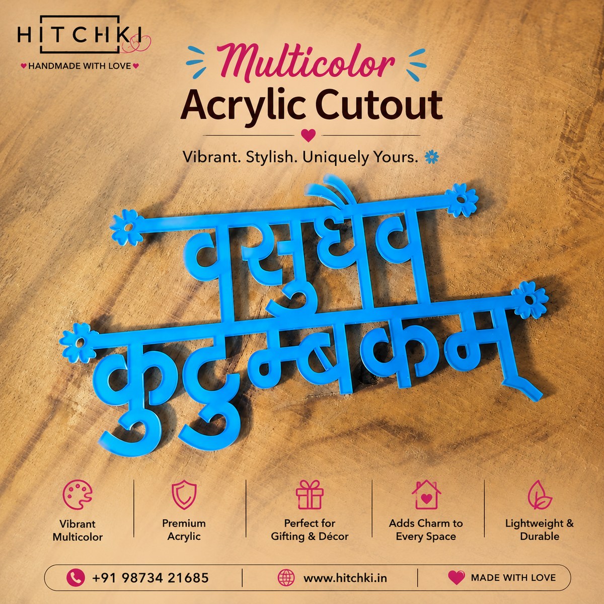 Multicolor Acrylic Cutout