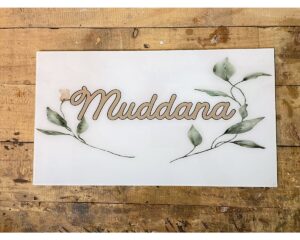 Multicolor Designer Printed Acrylic Home Name Plate