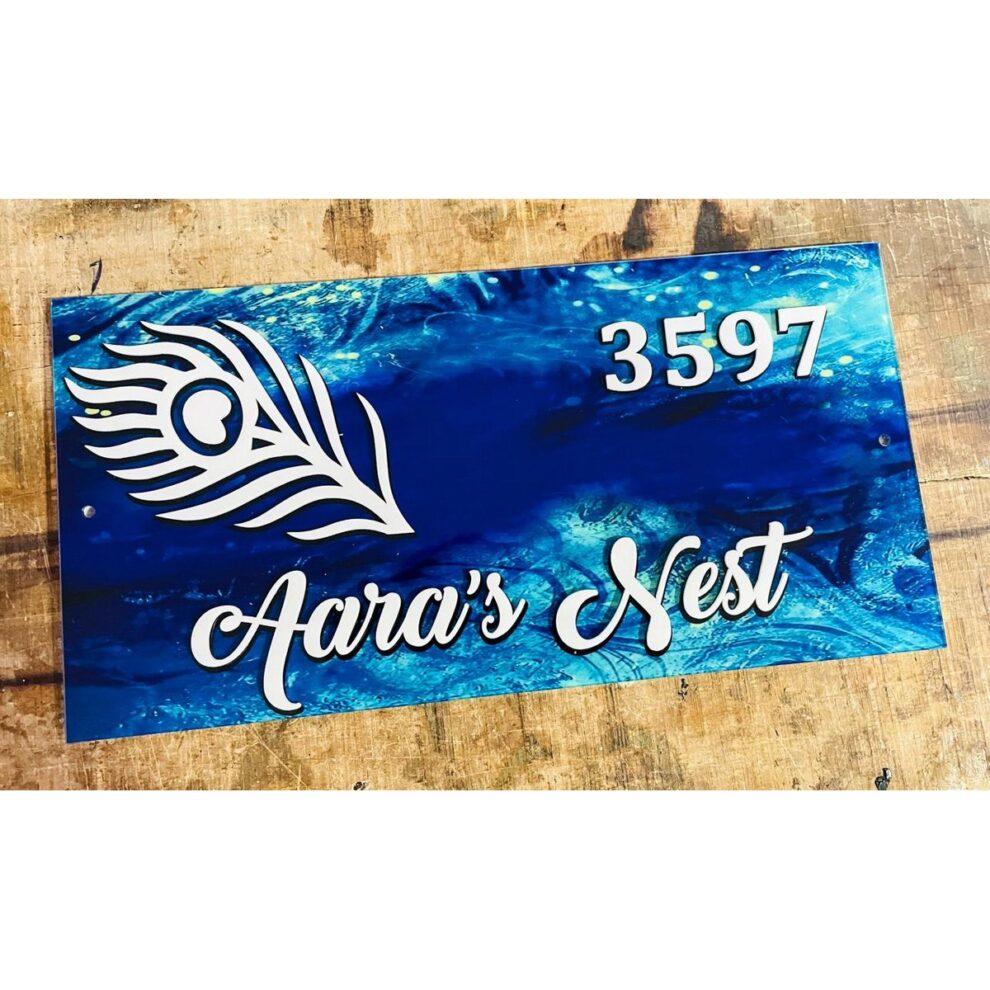Embossed Name Graphics Multicolor Acrylic Embossed Nameplate - Custom Decor