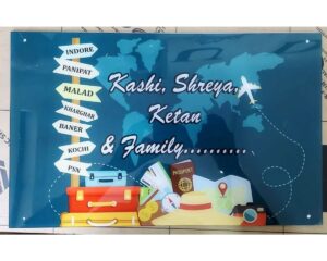 Multicolor Printed Design Acrylic Name Plate