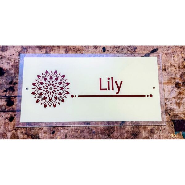 Multicolor Printed Design Acrylic Personalized Name Plate2