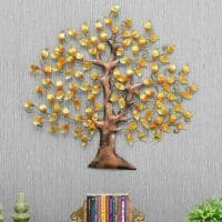 Small Antique Leaf Tree for Wall Decor  