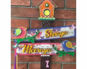 Name Plate for kids Room – Girls Sibbling