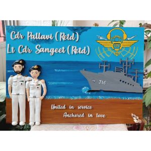 Navy Themed Nameplate