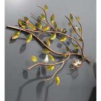 LED Lit Iron Tree for Wall Decoration  