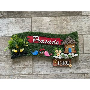 Nest in the Garden Wooden House Nameplate (1)