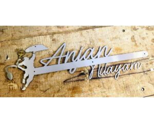 New Design Custom Stainless Steel Hanuman Cutout Home Name Plate