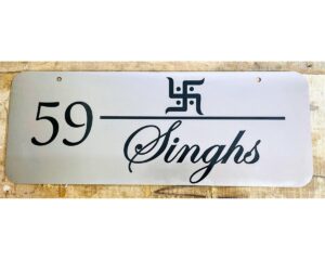 New Design Metal Engraved Customisable Home Name Plate