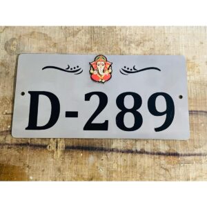 New Design Stainless Steel 304 Lazer Engraved Door Number Plate