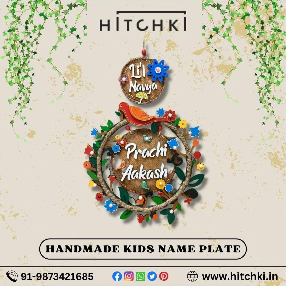 New Kids Handmade Name Plate For Home Online
