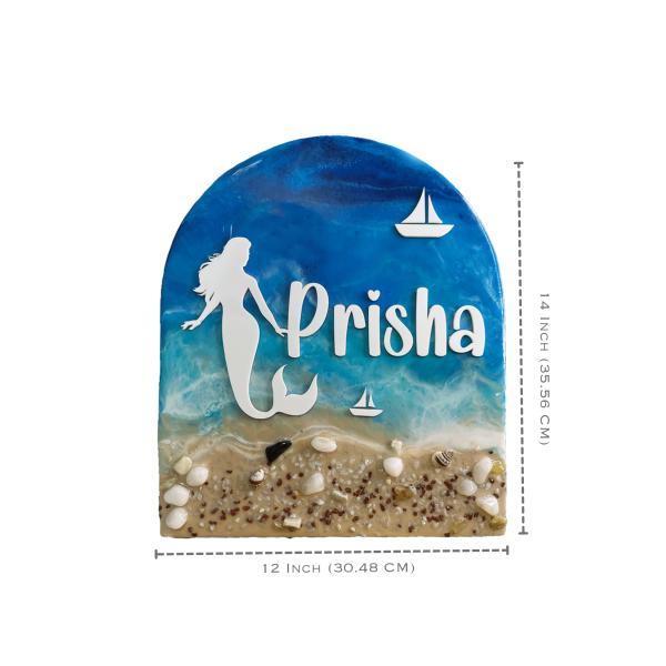 Ocean Theme Inspired Resin Nameplate for Kids 3