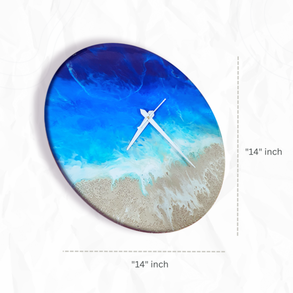 Ocean Theme with White Needle Resin 14 Inch Wall Clock 2