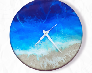 Ocean Theme with White Needle Resin 14 Inch Wall Clock