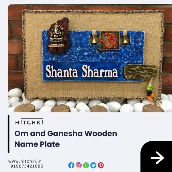 Om and Ganesha Nameplate