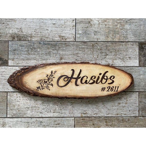 Oval Engraved Neem Wood Name Plates 1 1