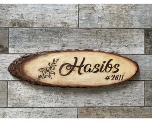 Oval Engraved Neem Wood Name Plates 1 1