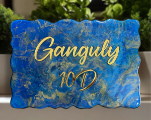 Resin Nameplatee Epoxy Nameplate House Nameplate Blue Nameplate Trendy Nameplate Premium Nameplate