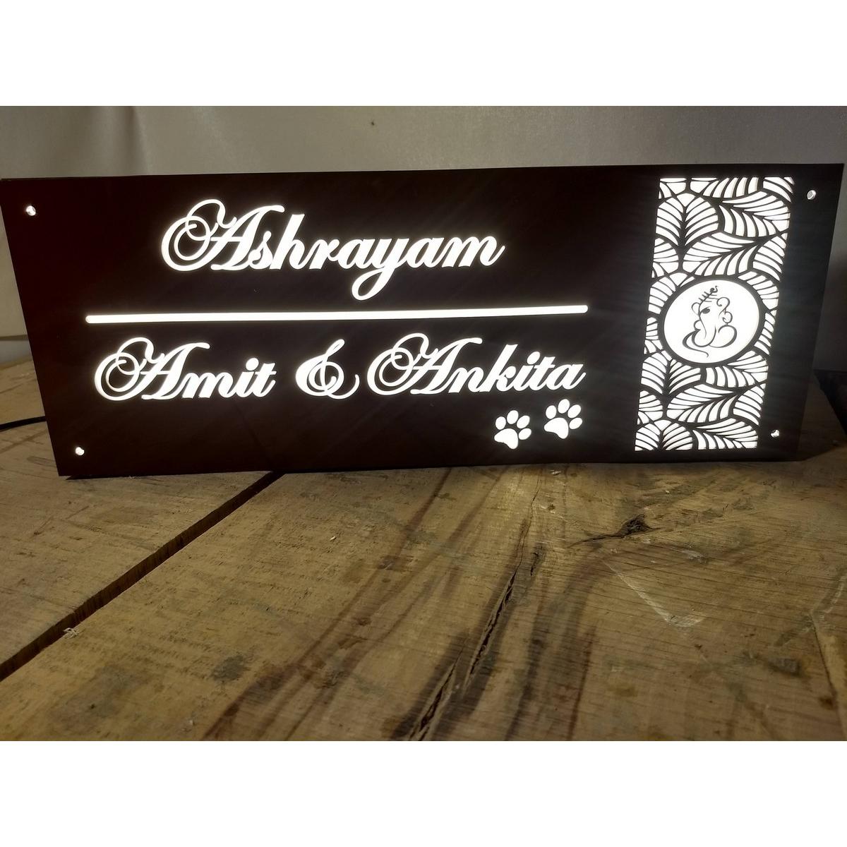 customised led name plate