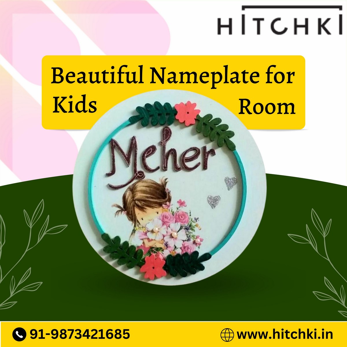 Personalize Your Childs Space With Beautiful Kids Nameplate