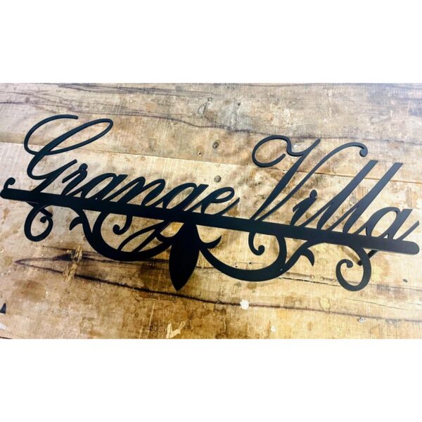 Personalized CNC Laser Cut Metal Home Wall Name Plate2