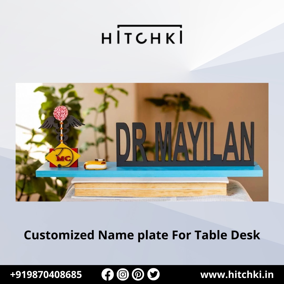 Personalized Elegance Unique Customized Name Plate for Table Desk