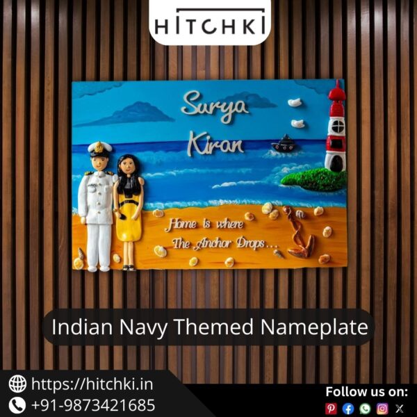 Personalized Indian Navy Themed Name Plates 😊 Hitchki
