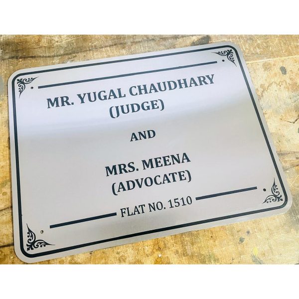 Personalized Stainless Steel 304 Grade Laser Engraved Home Name Plate2