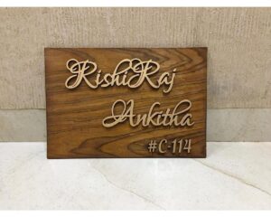 Personalized Wooden Nameplate 1