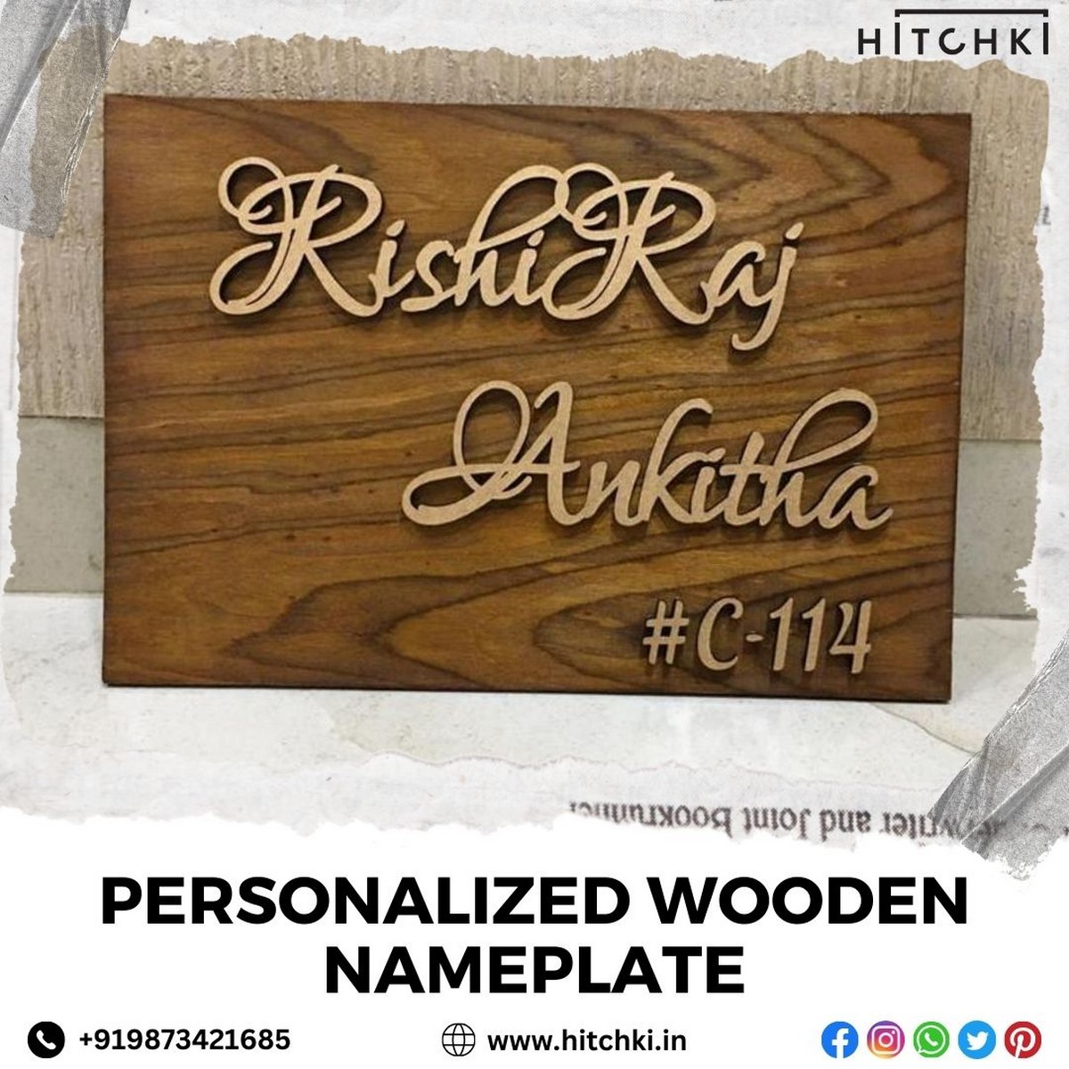 Personalized Wooden Nameplate