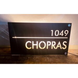 Pesonalized Metal LED Waterproof Name Plate with Bend