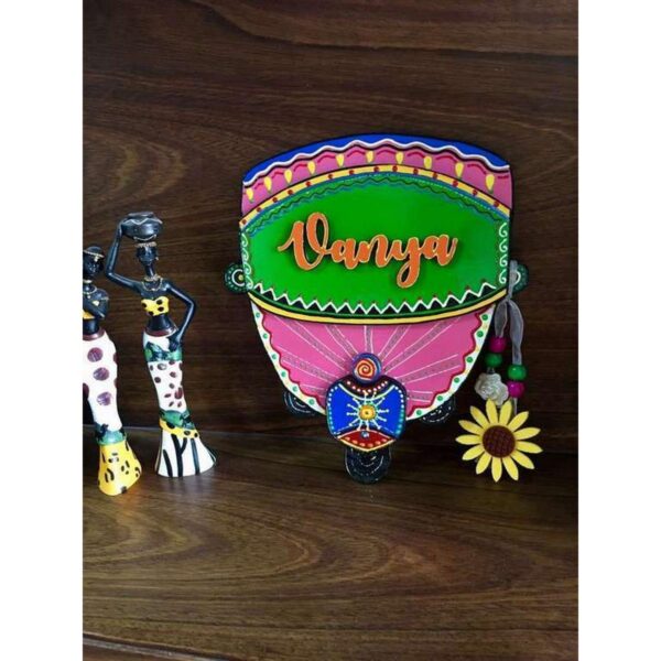 Pink Auto Kids Name Plate 1