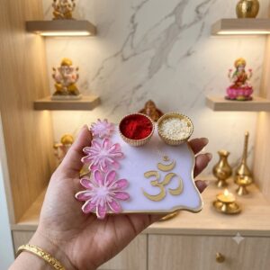Resin Pooja Platter Festive Platter Diwali Pooja Paltter Pooja Platter Rakhi Platter