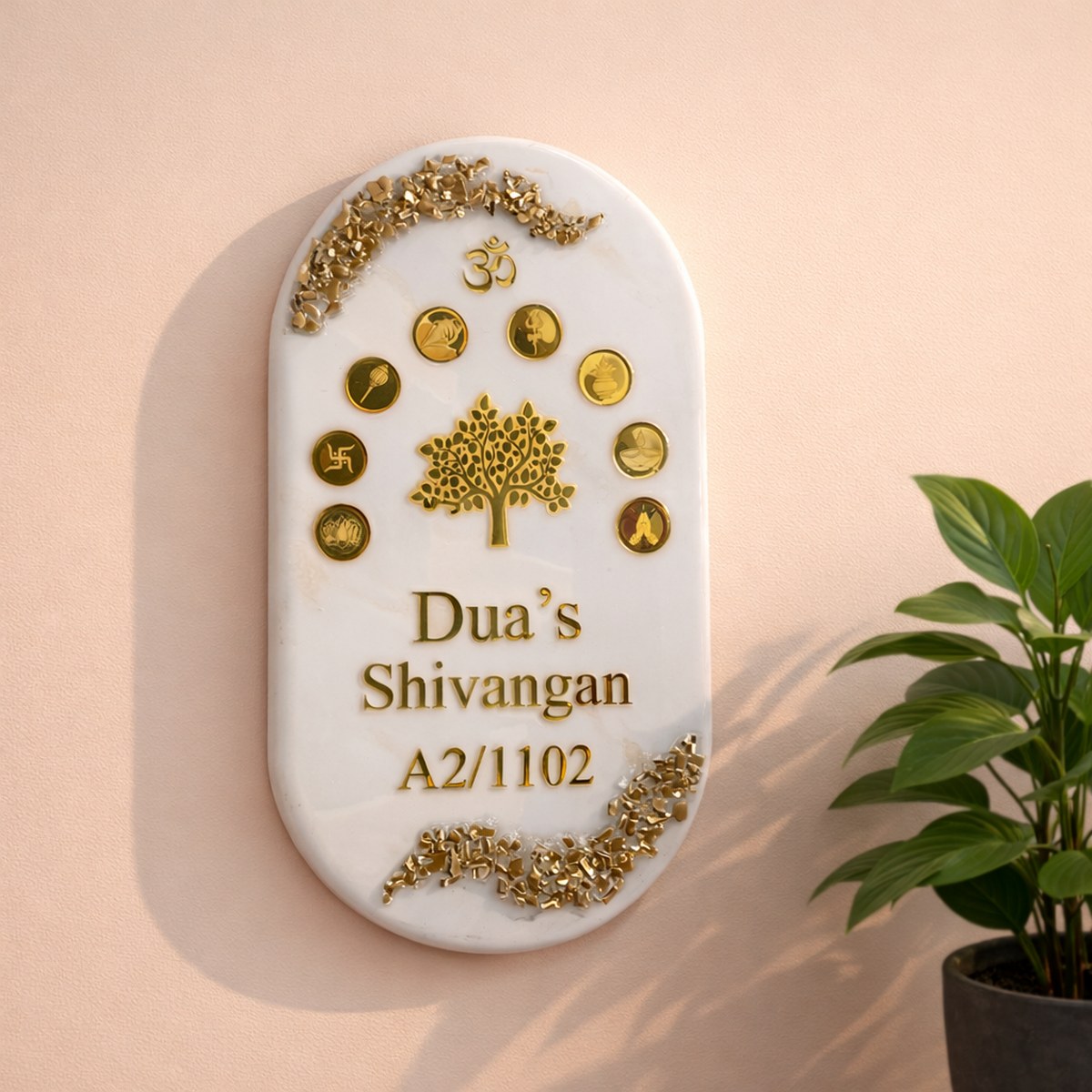 Premium Kalp Tree Mangalam Icons Resin Nameplate 3