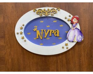 Princess Girls Oval Nameplate 1