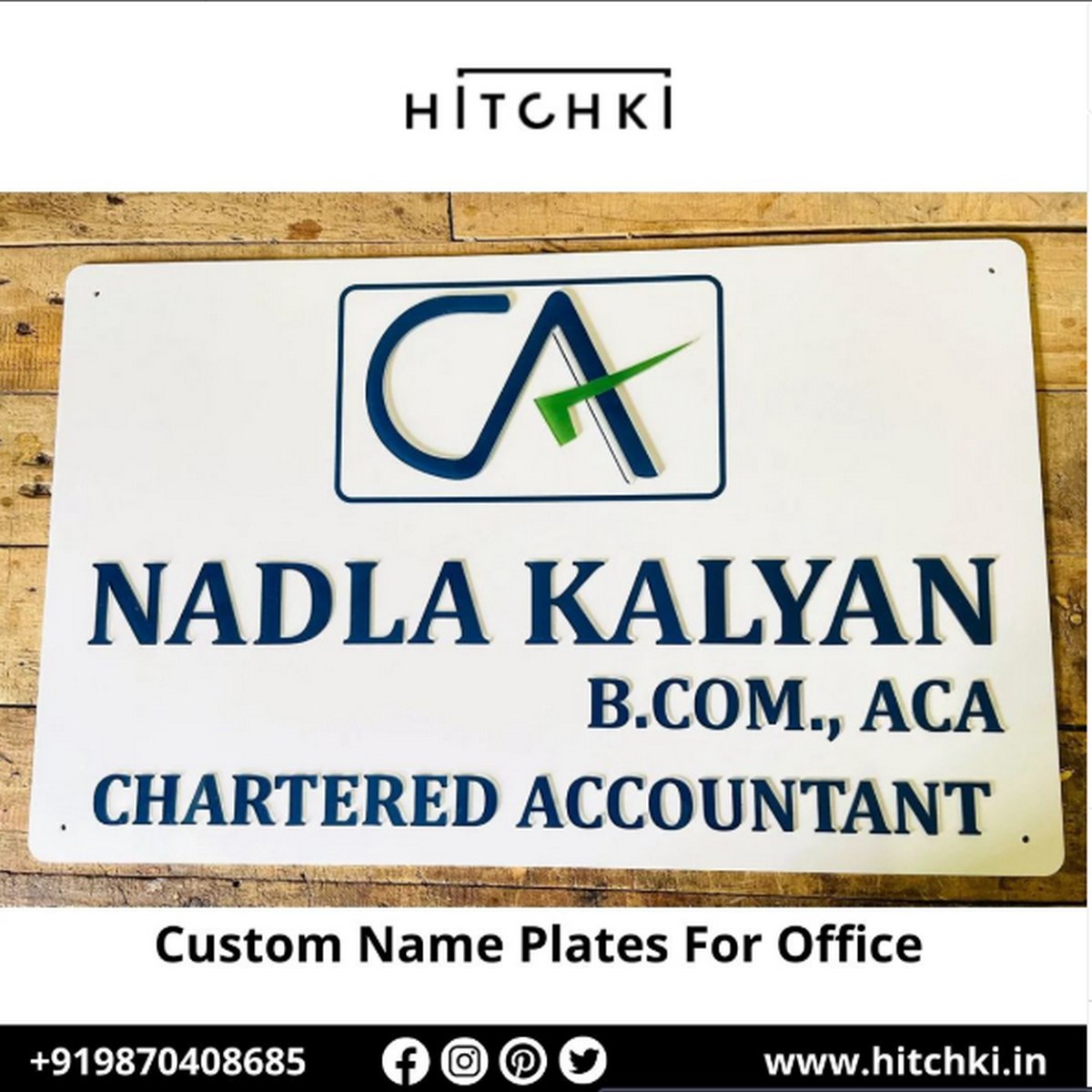 Professional Office Name Plates by Hitchki