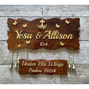 Pure Sheesham Wood Nameplate