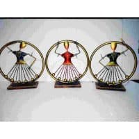 Set of 6 Circular Musician Statues for Table Top  