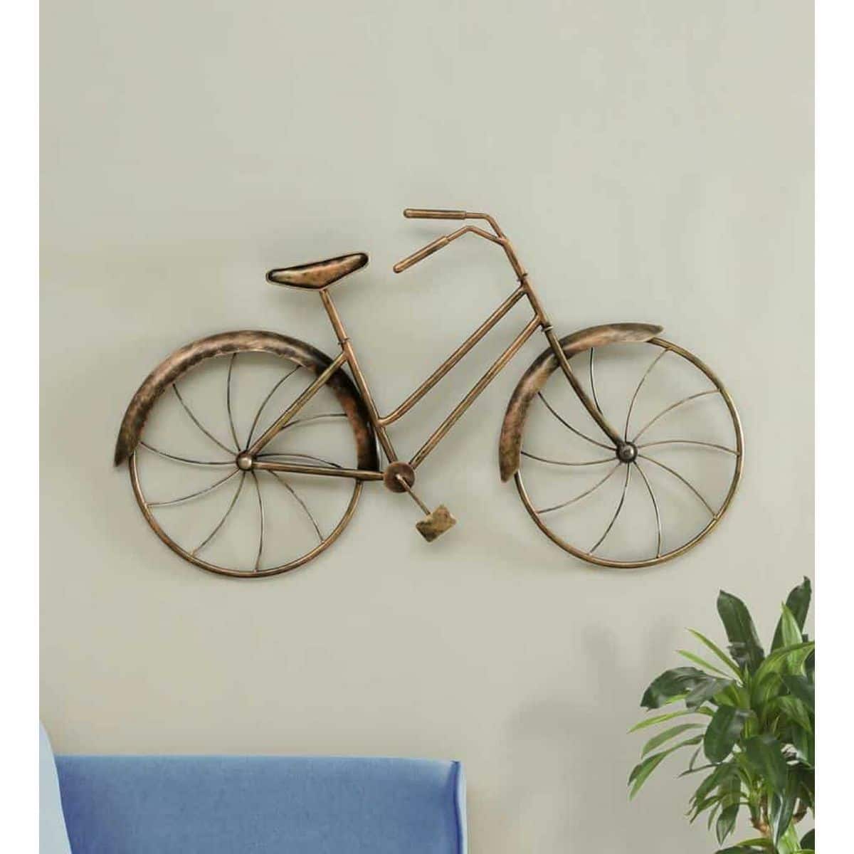 Rocking Ride Cycle in Iron for Wall Art  
