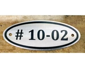 Room Number Metal Engraved Name Plate