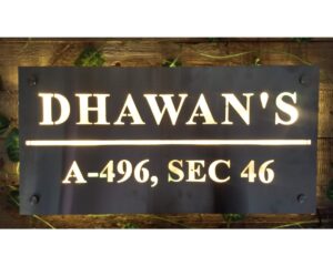 SS 304 Waterproof LED Name Plate