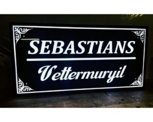 Sebastians Acrylic LED Name Plate (Customizable)