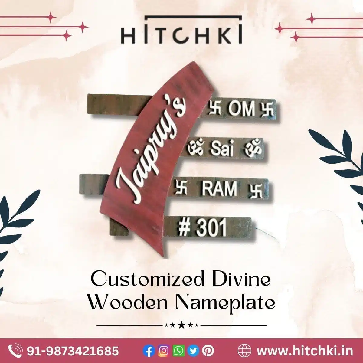 Selling Customized Divine Wooden Nameplates Online