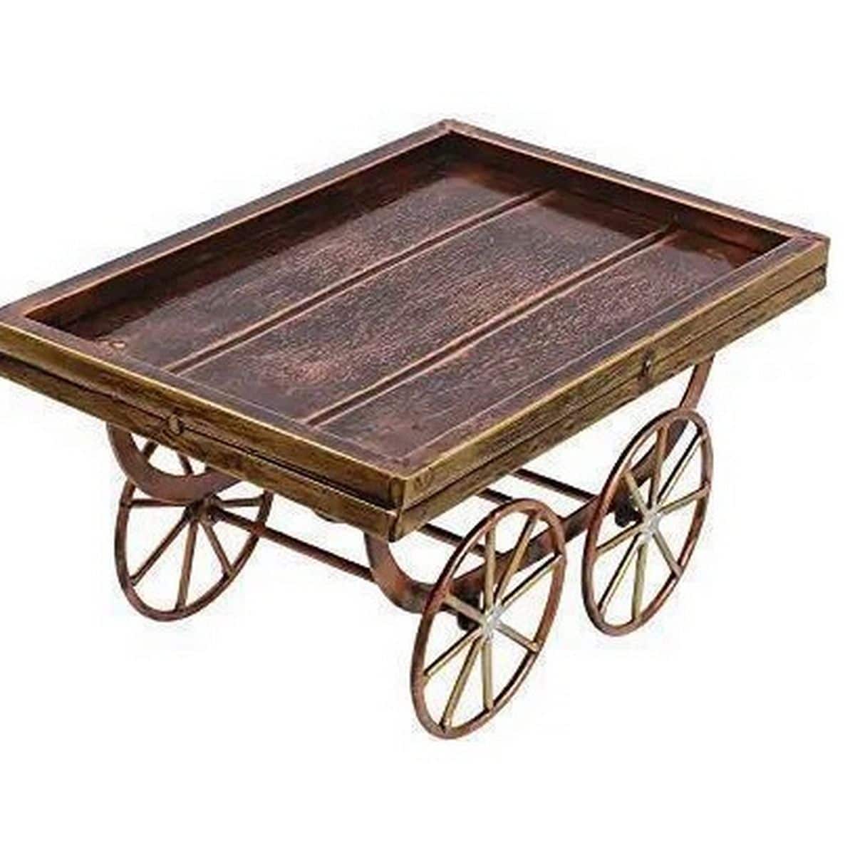 Wooden Made Cart Shape Serving Tray for Table  